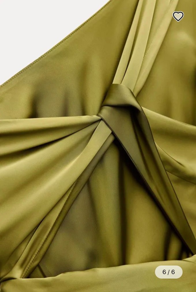 Zara Kadın Haki Tek Omuz Kemerli Uzun Tulum - Görsel 3