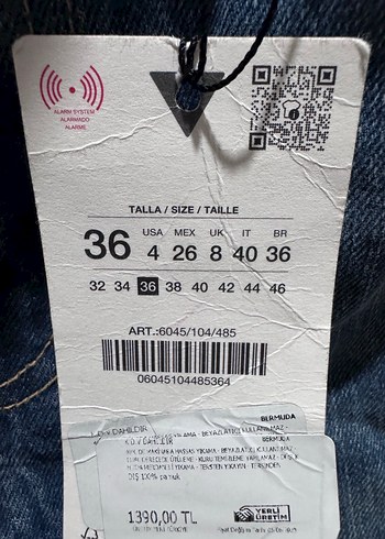 Zara Kadın Mavi Mini Denim Şort - Görsel 5