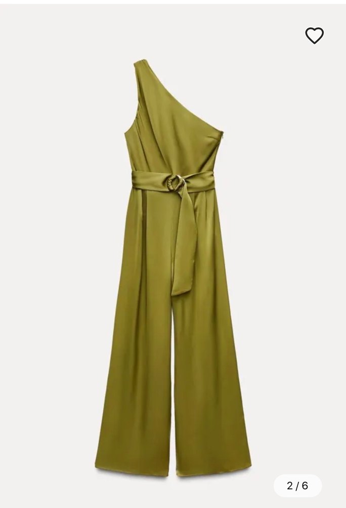 Zara Kadın Haki Uzun Askısız Drapeli Tulum - Görsel 2