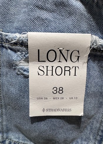 Stradivarius Kadın Mavi Mini Denim Şort - Görsel 6