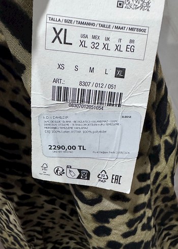 Zara Desenli Midi Elbise - Görsel 5