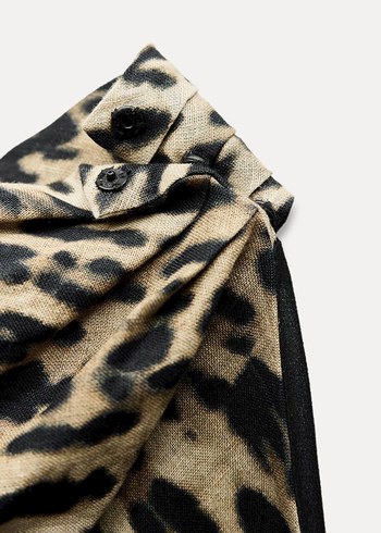 Zara Desenli Midi Elbise - Görsel 3