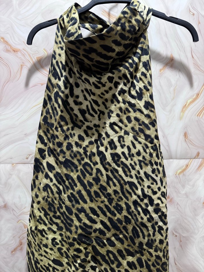 Zara  Desenli Midi Elbise - Görsel 4