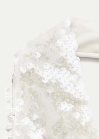 Zara pullu Beyaz Mini Büstiyer - Görsel 3