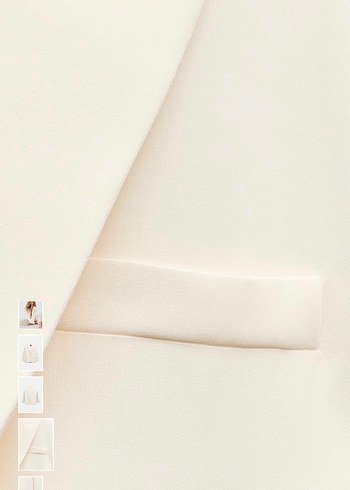 Zara Kadın Beyaz Düğmeli Blazer - Görsel 4