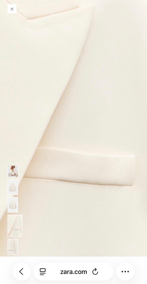 Zara Kadın Beyaz Düğmeli Blazer - Görsel 4