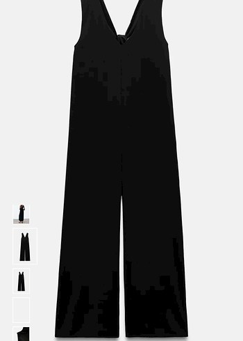 Zara Siyah V Yaka Kadın Uzun Tulum - Görsel 3