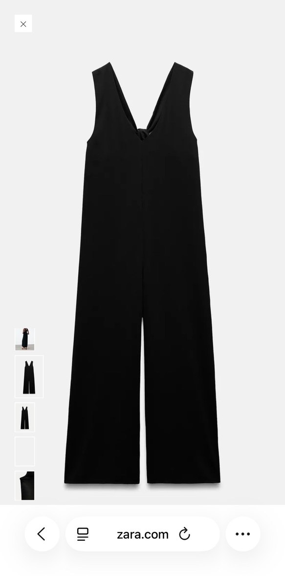 Zara Siyah V Yaka Kadın Uzun Tulum - Görsel 3