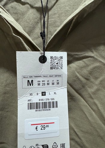 Zara Bej Keten V Yakalı Kolsuz Mini Elbise - Görsel 5