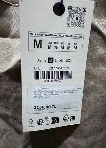 Zara Kolsuz V Yaka saten Kadın bluz - Görsel 5