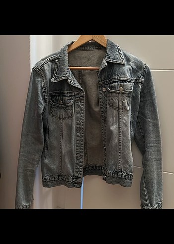 Düğmeli Kadın Denim Ceket