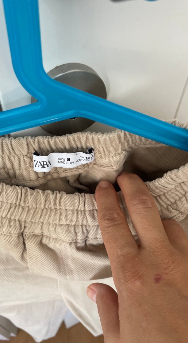 Zara kız çocuk 9 yaş kanvas pantolon - Görsel 4