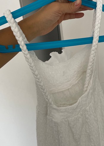 Zara Kız Çocuk Beyaz Keten Fırfırlı Elbise - Görsel 2