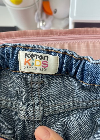 Koton kız çocuk Fermuarlı Mavi kot Mini Etek - Görsel 2