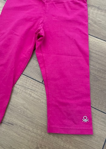 Benetton Kız Çocuk Pembe Dar Kesim diz altı Tayt 6-7 yaş - Görsel 2