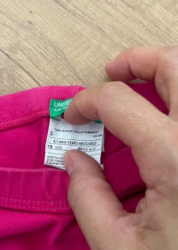 Benetton Kız Çocuk Pembe Dar Kesim diz altı Tayt 6-7 yaş - Görsel 3