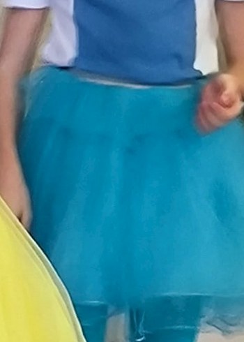 Kız Çocuk Mavi tül Etek - Görsel 3