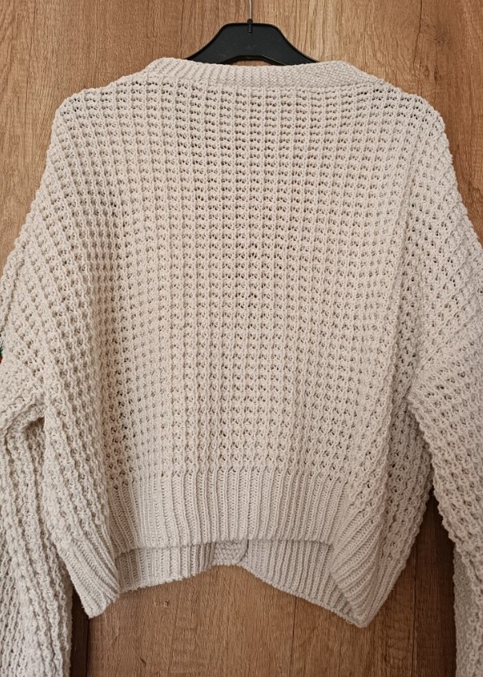 Çilek crop hırka - Görsel 4