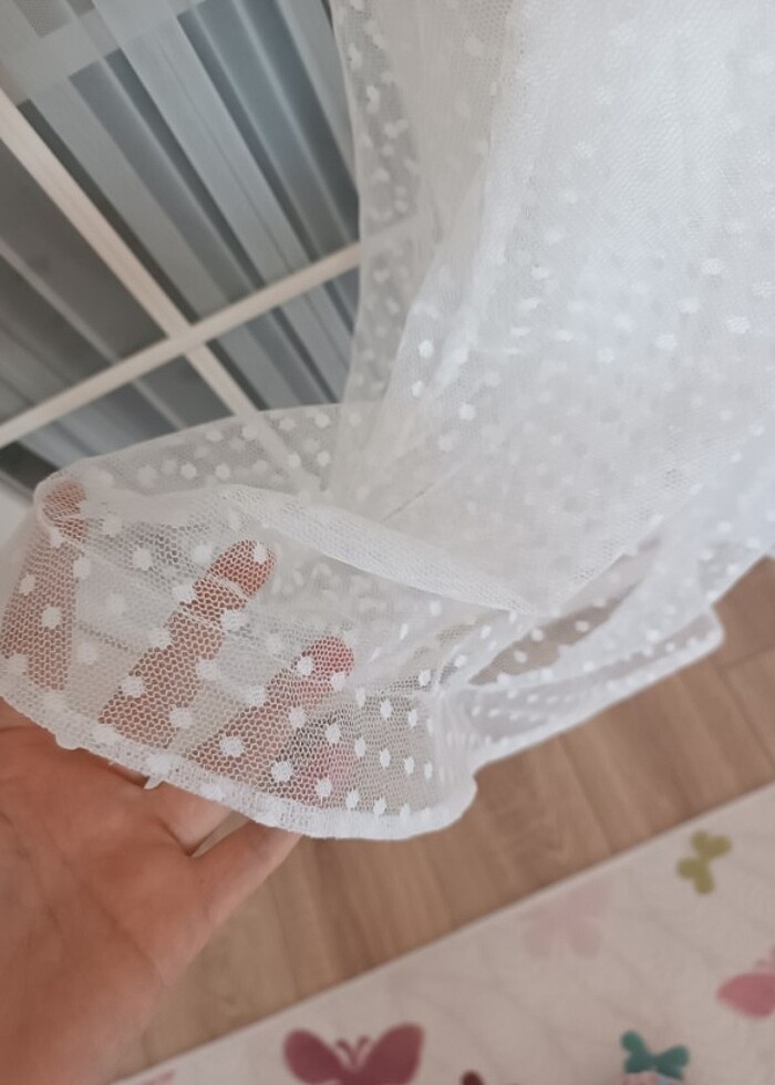 Beyaz Maxi boy abiye - Görsel 2