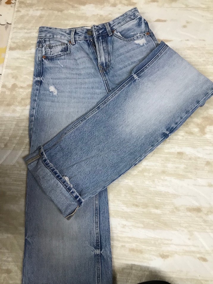 Stradivaruis 
Rahat Kesim Midi Kadın Jean Pantolon - Görsel 2