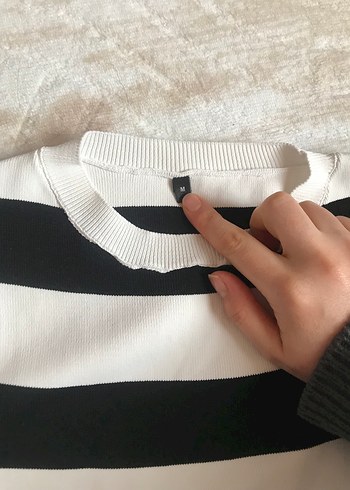 Çizgili, Kayık Yaka, - Görsel 3