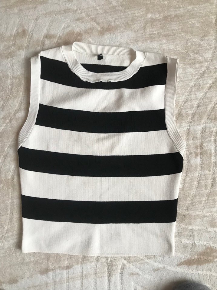 Çizgili, Kayık Yaka, - Görsel 2