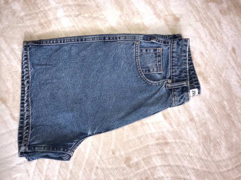 Zara Midi Denim Şort - Görsel 3