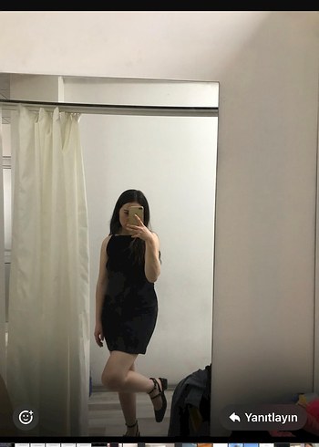 Zara Siyah Minimalist Kolsuz Mini Elbise - Görsel 5