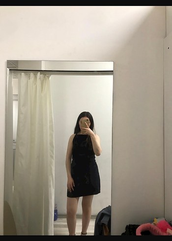 Zara Siyah Minimalist Kolsuz Mini Elbise - Görsel 6