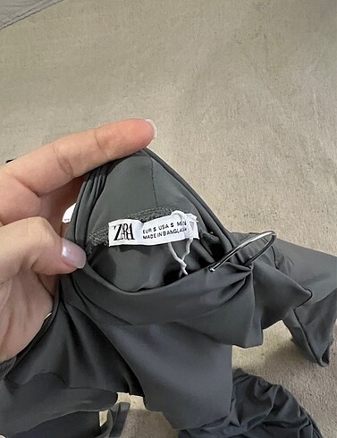 Zara Zara bel dekolteli elbise