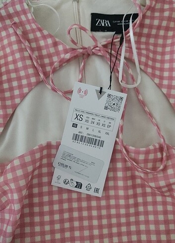 xs Beden Zara pötikare elbise 