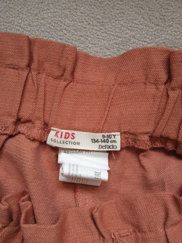 Kız çocuk Keten Kemerli Mini Şort - Görsel 2