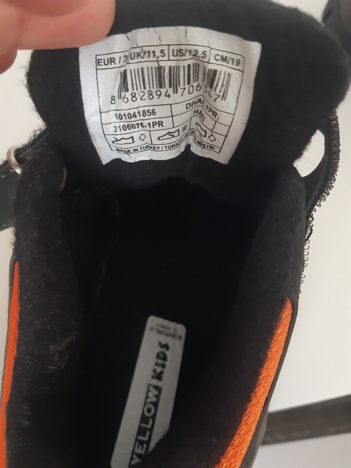 Gri Erkek Çocuk Spor Botları Velcro - Görsel 3