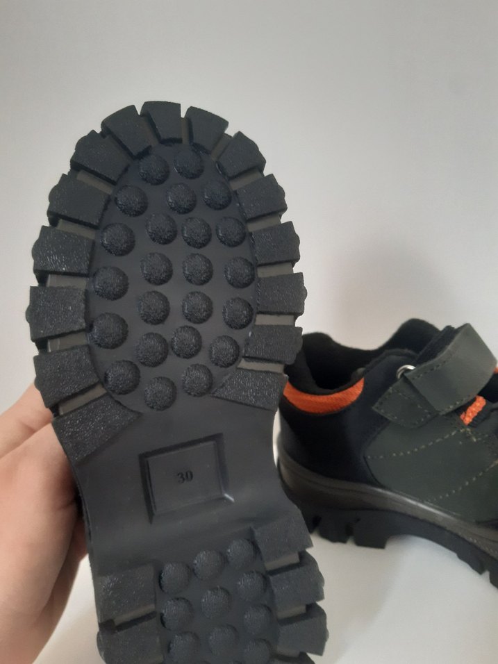 Gri Erkek Çocuk Spor Botları Velcro - Görsel 2