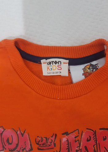 Kırmızı Tom ve Jerry Baskılı Erkek Sweatshirt - Görsel 2