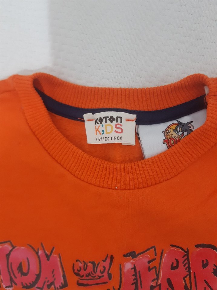 Kırmızı Tom ve Jerry Baskılı Erkek Sweatshirt - Görsel 2