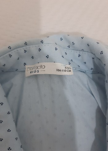 Kız Çocuk Mavi Pamuklu Uzun Kollu Gömlek - Görsel 2