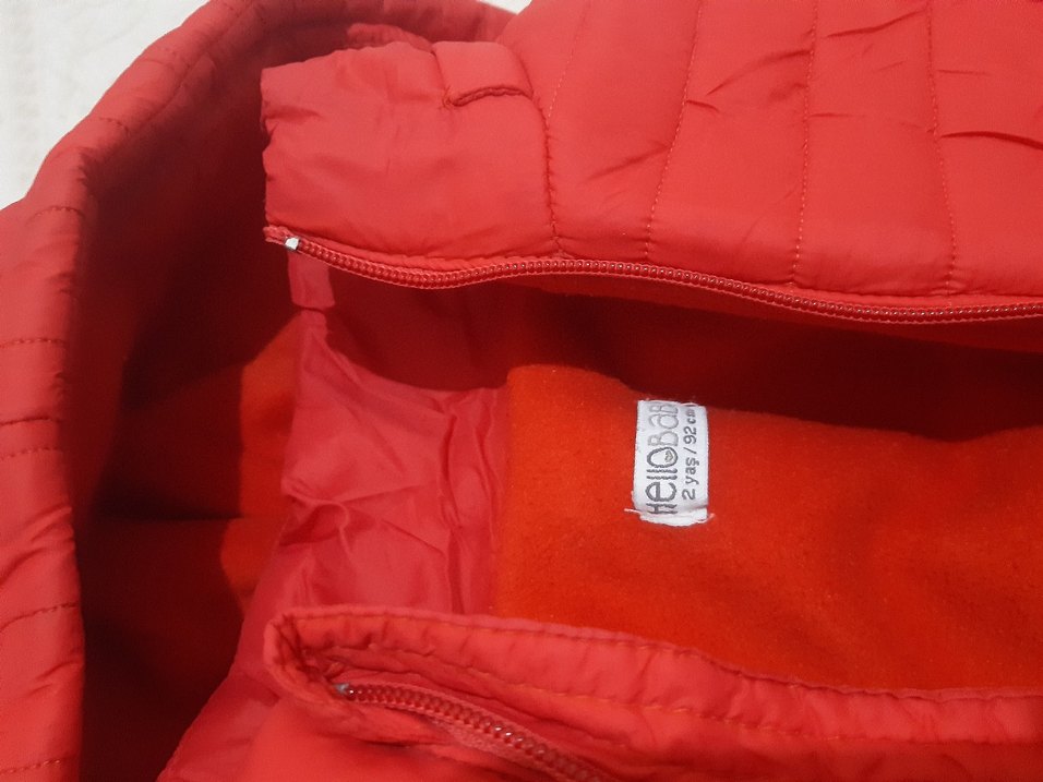 Kapüşonlu Kırmızı Erkek Çocuk Mont - Görsel 2