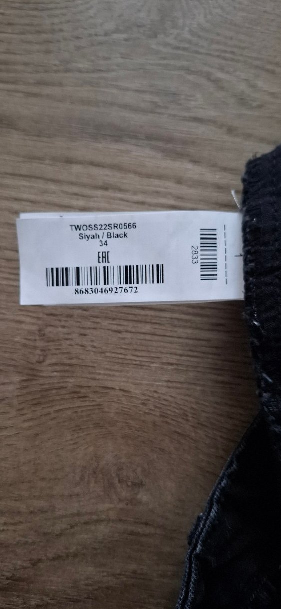 SİYAH DENİM KOT ŞORT - Görsel 4