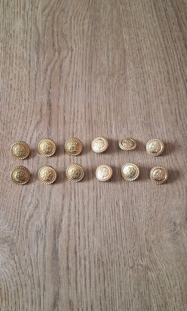 12 ADET ASLANBAŞ GOLD DÜĞME - Görsel 2