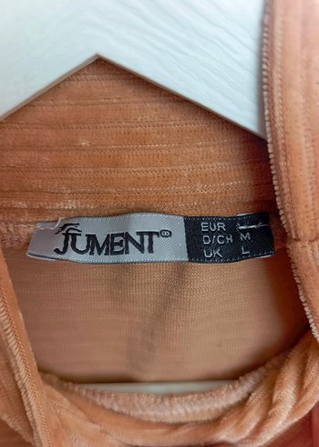 Jument hardal rengi kadife boğazlı bluz - Görsel 3