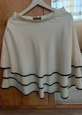 Ekru Midi Etek - Görsel 2