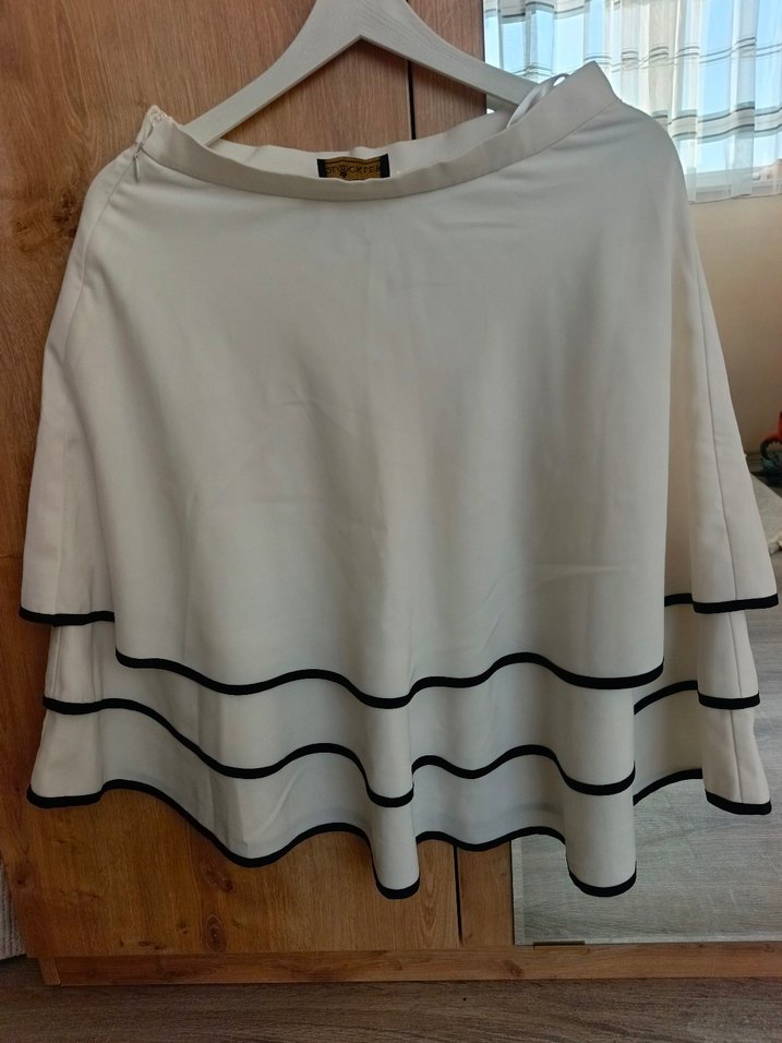 Ekru Midi Etek - Görsel 2