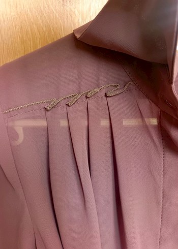 En Moda Marka Kahverengi Kuşaklı Şifon Gömlek - Görsel 2