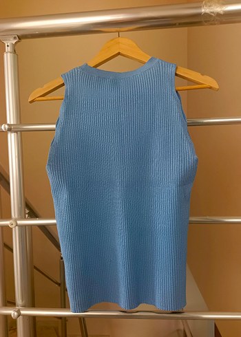 Twist Triko Halter Yaka Bluz - Görsel 4