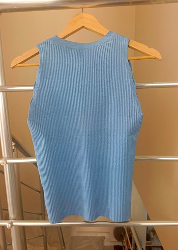 Twist Triko Halter Yaka Bluz - Görsel 3