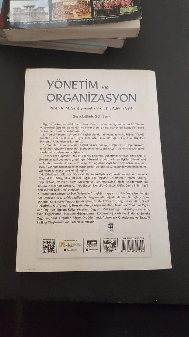 Yönetim ve Organizasyon Kitabı - 20. Baskı - Görsel 2