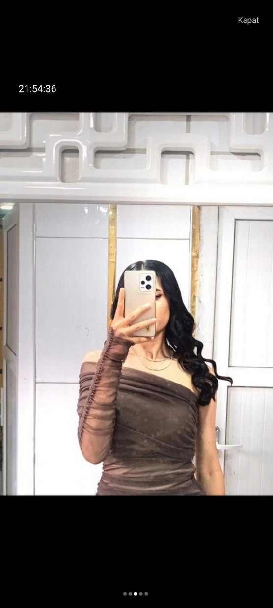 Tek Omuz Drapeli Vücuda Oturan Midi boy Elbise - Görsel 3