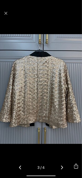 xl Beden Parlak pullu ceket