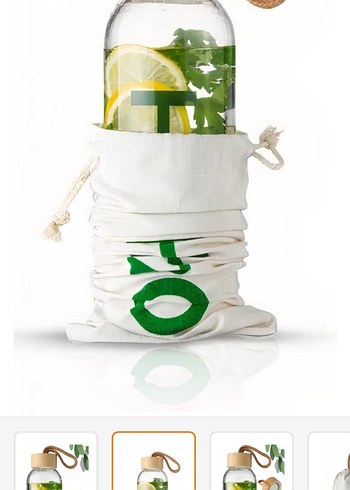 Beyaz Su Saklama Çantası H2O Baskılı - Görsel 3